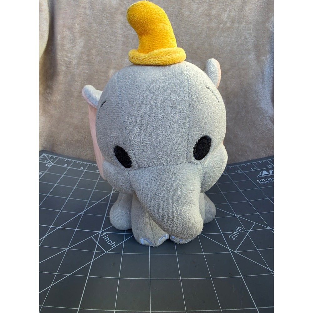 Disney Parks Authentic Dumbo Plush Grey Elephant Yellow Hat 7 inch Toy